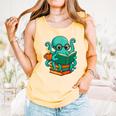 Octopus Reading Book Reading Bookworm Reader Comfort Colors Tank Top Grey Octopus Reading Book Reading Bookworm Reader Comfort Colors Tank Top Grey