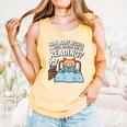 Orange Cat Reading Book 67 Six Seven Meme Comfort Colors Tank Top Grey