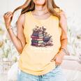 Reading A Book Per Day Keeps Reality Away Skeleton Books Comfort Colors Tank Top Grey Reading A Book Per Day Keeps Reality Away Skeleton Books Comfort Colors Tank Top Grey