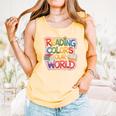 Reading Colors Our World Books Lover Comfort Colors Tank Top Grey