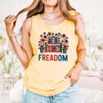 Reading Freadom Freedom Book Lover 4th Of July Men Women Comfort Colors Tank Top Grey
