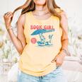 Retro Book Girl Summer Beach Vacation For Book Lover Comfort Colors Tank Top Grey