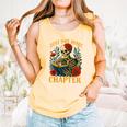 Skeleton Read Book Just One More Chapter Floral Book Lover Comfort Colors Tank Top Grey