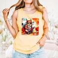Squirrel Reading Comic Book On Autumn Branch Glasses Leaves Comfort Colors Tank Top Grey