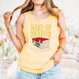 Wake Up Smarter Librarian Book Stack Premium Tri-Blend Comfort Colors Tank Top Grey