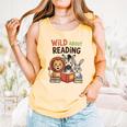 Wild About Reading Zoo Animals For Bookworm Book Reader Comfort Colors Tank Top Grey Wild About Reading Zoo Animals For Bookworm Book Reader Comfort Colors Tank Top Grey