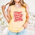 Women's Forget Flowers Buy Me Books Valentine Book Lover Comfort Colors Tank Top Grey