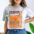 2026 Basketball Senior Dad Graduation Matching Family Comfort Color Blast T-Shirt Smoke