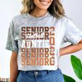 2026 Football Senior Auntie Graduation Matching Family Comfort Color Blast T-Shirt Smoke