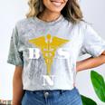Bachelor Of Science Nursing Graduation Comfort Color Blast T-Shirt Smoke