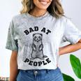 Bad At People Ferret Introvert Saying Slogan Comfort Color Blast T-Shirt Smoke Bad At People Ferret Introvert Saying Slogan Comfort Color Blast T-Shirt Smoke
