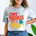 This Badass Has a PhD Doctor Graduation Comfort Color Blast T-Shirt Smoke