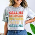 Call Me Antisocial But Please Don't Call Me Introvert Comfort Color Blast T-Shirt Smoke