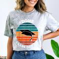 Class Of 2021 Done Senior Graduation Retro Sunset Comfort Color Blast T-Shirt Smoke