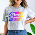 Class Of 2025 Mastered It College Masters Degree Graduation Comfort Color Blast T-Shirt Smoke