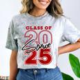 Class Of 2025 Senior 2025 Graduation Red Raglan Baseball Tee Comfort Color Blast T-Shirt Smoke