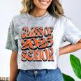 Class Of 2025 Senior Orange And Student Graduation Comfort Color Blast T-Shirt Smoke