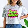 Class Of 2026 Fresh Senior 90s TV Style Retro Graduation Comfort Color Blast T-Shirt Smoke