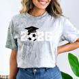 Class Of 2026 Senior 2026 Soccer High School Graduation Comfort Color Blast T-Shirt Smoke