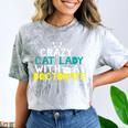 Crazy Cat Lady Doctorate Graduation T-Shirt Phd EdD Comfort Color Blast T-Shirt Smoke