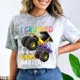 I Crushed Kindergarten Monster Truck Graduation Boys Small Comfort Color Blast T-Shirt Smoke