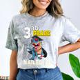 Dinosaur Graduation Cap Gown 3rd Grade Graduate Nailed It Comfort Color Blast T-Shirt Smoke