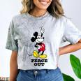 Disney Mickey Mouse Peace Out Totally Retro Graduation Comfort Color Blast T-Shirt Smoke