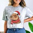Ew People Capybara Christmas Introvert Holiday Humor Comfort Color Blast T-Shirt Smoke