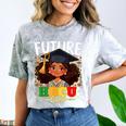 Future HBCU Grad Afro Girl College Graduation Kids Comfort Color Blast T-Shirt Smoke