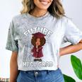 Future HBCU Grad Girl Wearing Graduation Gown Comfort Color Blast T-Shirt Smoke