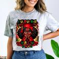 Future HBCU Grad History Girl Graduation HBCU Comfort Color Blast T-Shirt Smoke