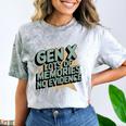 Gen X Lots Of Memories No Evidence Nostalgia Throwback Quote Premium Tri-Blend Comfort Color Blast T-Shirt Smoke
