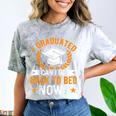 I Graduated Can I Go Back To Bed Now Graduation Comfort Color Blast T-Shirt Smoke