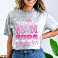 Graduation 2025 Proud Mom Of 2025 Graduate Floral Women Comfort Color Blast T-Shirt Smoke