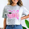 Graduation 2027 Senior 2027 Class Of 2027 Coquette Pink Girl Comfort Color Blast T-Shirt Smoke