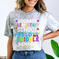Graduation Shirt For 5th Grader Goodbye Hello Middle School Comfort Color Blast T-Shirt Smoke