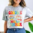 Groovy Goodbye 7th Grade Graduation Hello Summer Kids Comfort Color Blast T-Shirt Smoke