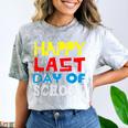 Happy Last Day Of School Graduation Teachers Student Comfort Color Blast T-Shirt Smoke
