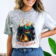 I Hate People Id Rather Be Camping Sarcastic Introvert Comfort Color Blast T-Shirt Smoke