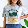 Introvert Camping Social Battery Recharging In The Woods Comfort Color Blast T-Shirt Smoke