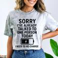 Introvert Sorry I’Ve Already Talked To One Person Today Comfort Color Blast T-Shirt Smoke Introvert Sorry I’Ve Already Talked To One Person Today Comfort Color Blast T-Shirt Smoke