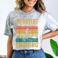 Introvert But Willing To Discuss Running Comfort Color Blast T-Shirt Smoke