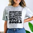 Introvert But Willing To Discuss Spicy Books Comfort Color Blast T-Shirt Smoke