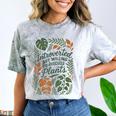 Introverted But Willing To Discuss Plants Botanical Comfort Color Blast T-Shirt Smoke