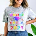 I Just Graduated Pre k Graduation 2024 Pre-Kindergarten Comfort Color Blast T-Shirt Smoke