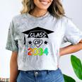 K -12th Grade Hand Prints Space Graduation Class Of 2034 Comfort Color Blast T-Shirt Smoke