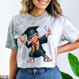 Kids Boys Grad Dabbing Graduation Class Of 2025 Comfort Color Blast T-Shirt Smoke
