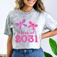 Kids Class Of 2031 Kindergarten Girls Graduation T-Shirt Comfort Color Blast T-Shirt Smoke