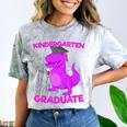 Kids Kindergarten Graduation Idea For Girls Dinosaur Comfort Color Blast T-Shirt Smoke