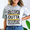 Kids Straight Outta Kindergarten Graduation Comfort Color Blast T-Shirt Smoke